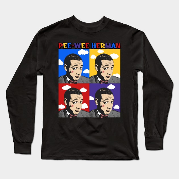 Pee-Wee Herman Vintage Style Long Sleeve T-Shirt by devilcat.art